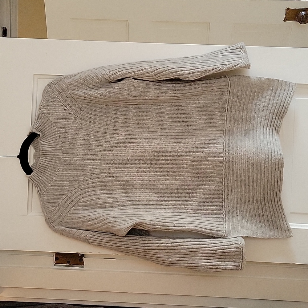 Club Monaco Grey Ribbed Cashmere Sweater Tunic - M